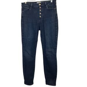 PAIGE Hoxton Ankle Blue Skinny Jeans Womens 29 Button Fly Denim